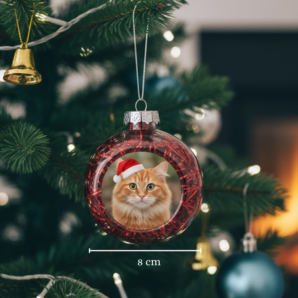 Gevulde foto kerstbal