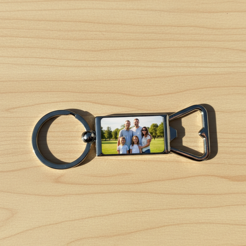 Bieropener sleutelhanger met foto