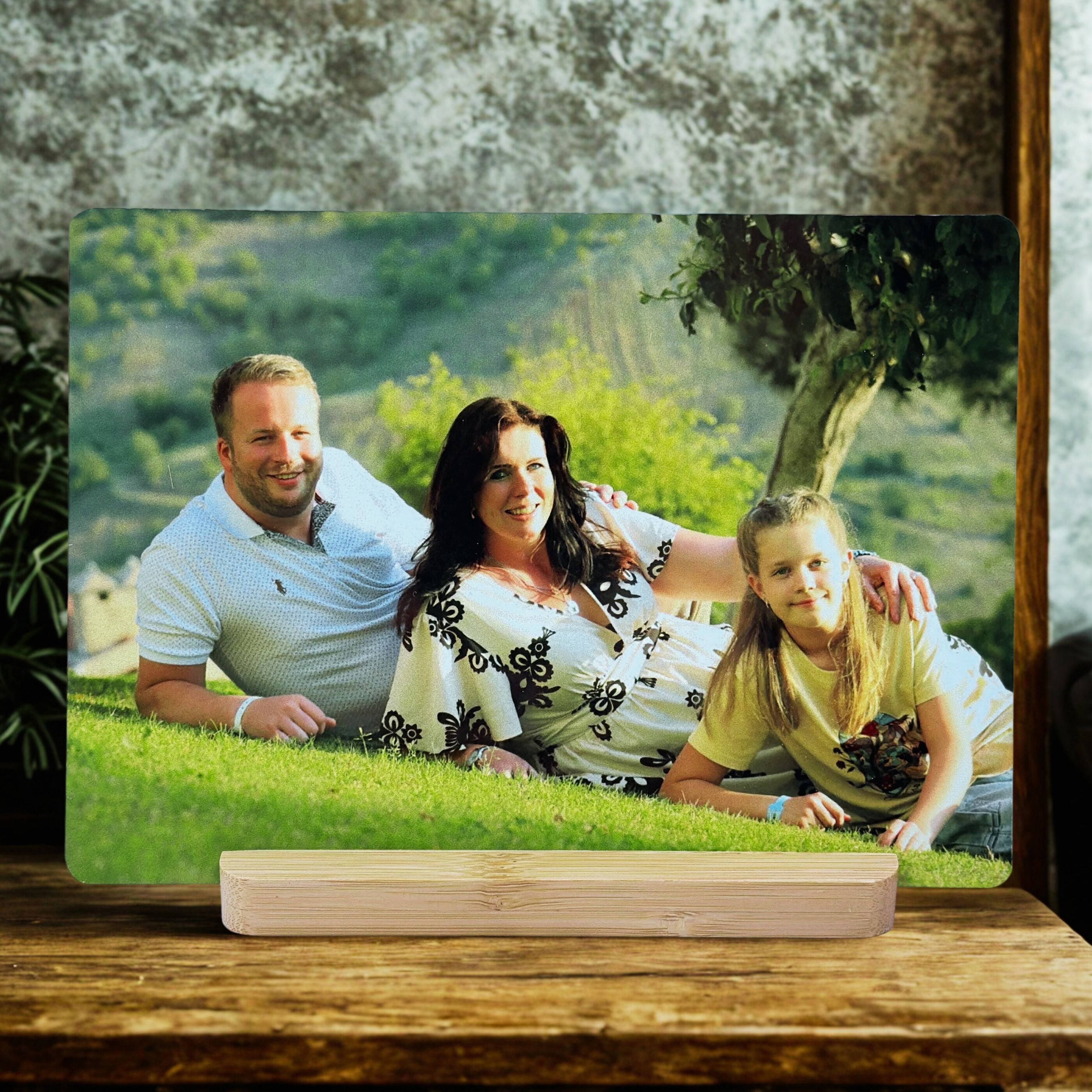 Aluminium foto met houder