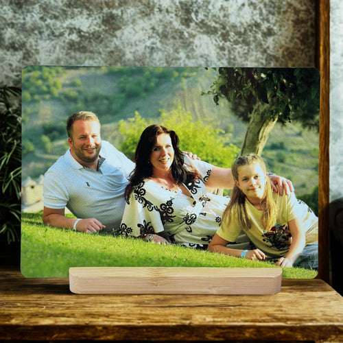 Aluminium foto met houder