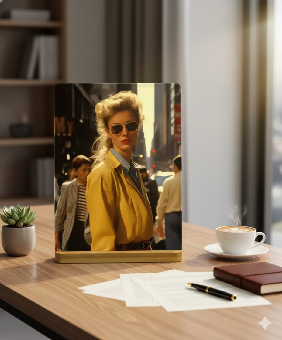 Foto op aluminium met houder