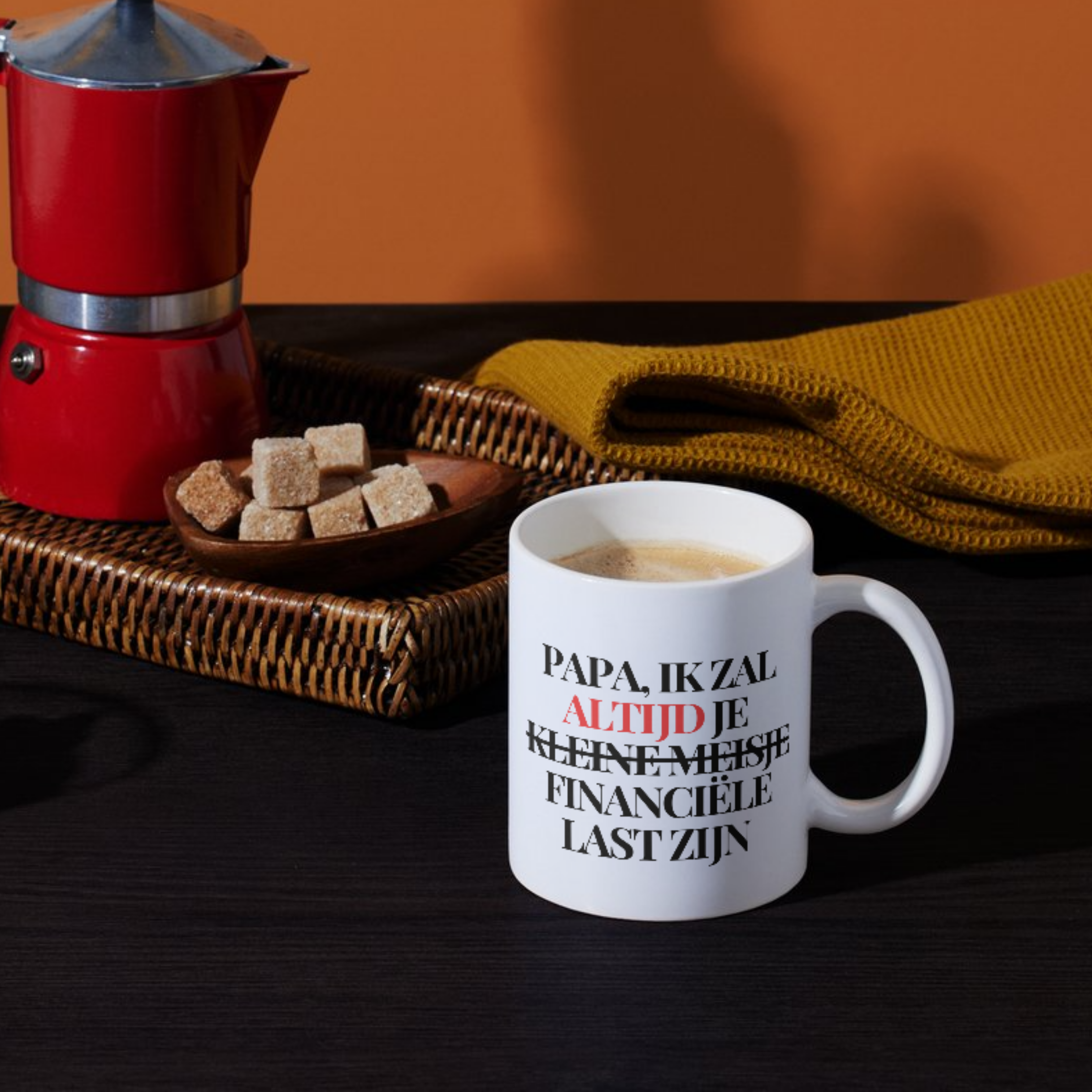 Papa ik zal altijd je financiële last zijn mok